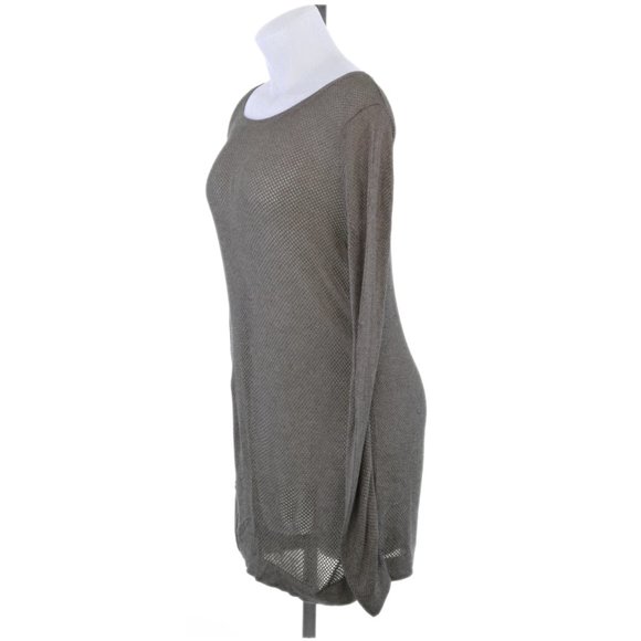 Express Taupe Holey Long Sleeve Tunic (L) - Picture 3 of 3
